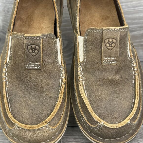 Ariat Bomber Cruiser Women’s Sz 7B Brown Tan Leather Slip-On Loafers 10023008 - Picture 10 of 10